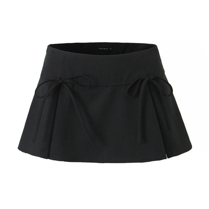 Mini Skirts Bow Tie