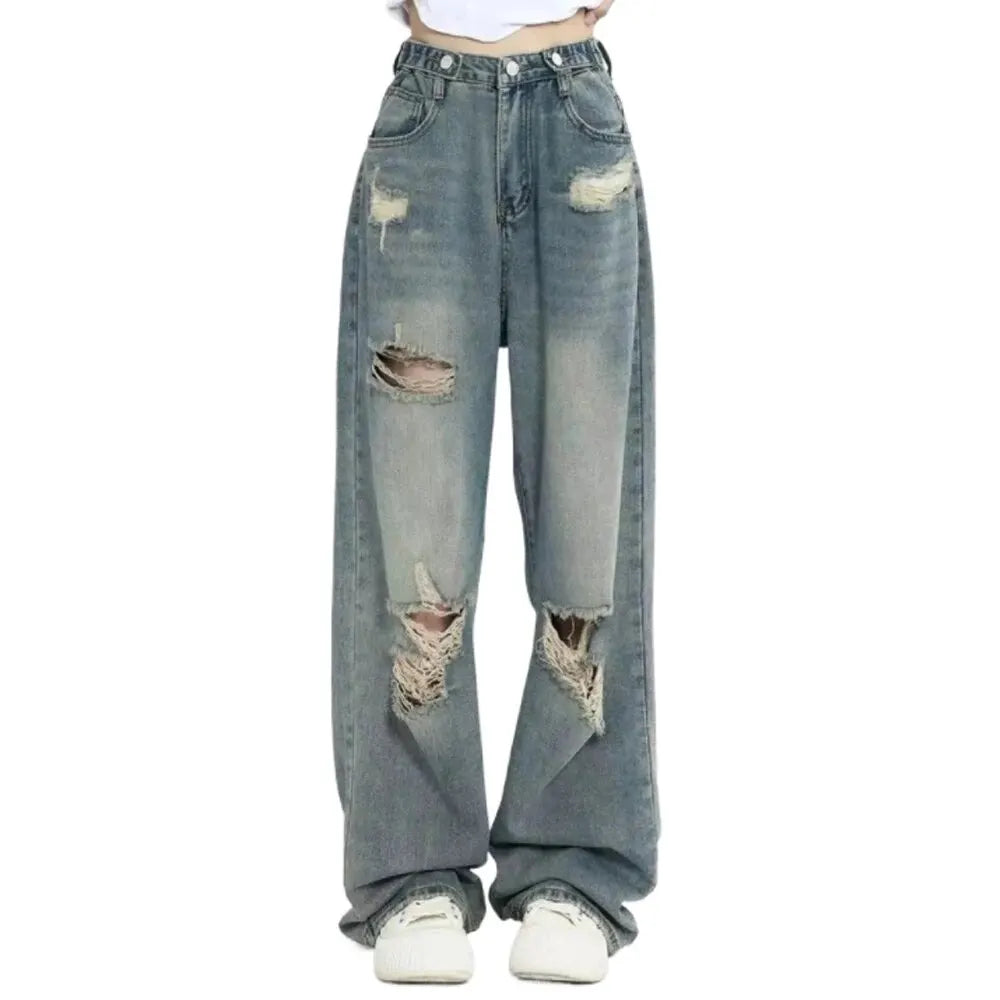 Hole-punched Jeans