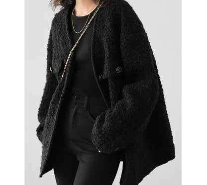 V-Neck Wool Coat