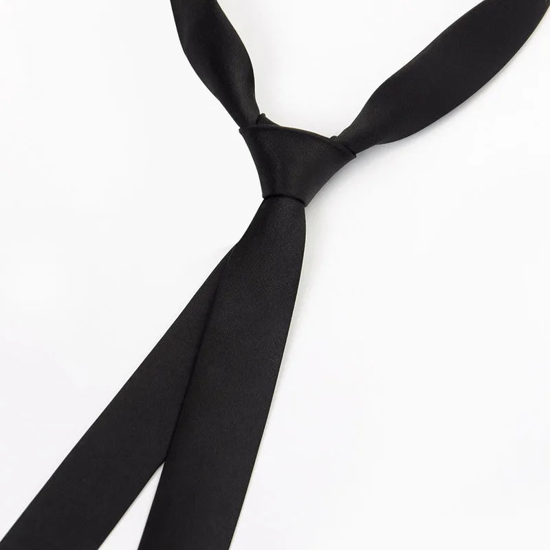 Classic Slim Black Necktie