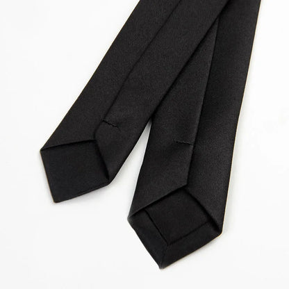 Classic Slim Black Necktie