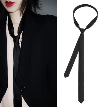 Classic Slim Black Necktie