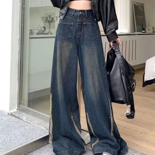 High-Waisted Oversized Wide Leg Jeans