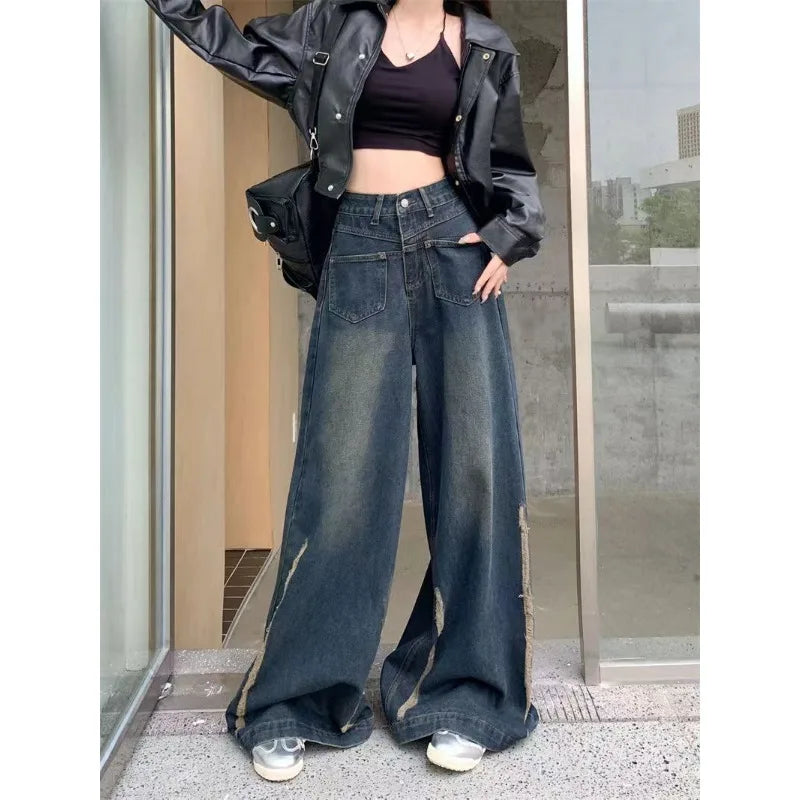 High-Waisted Oversized Wide Leg Jeans