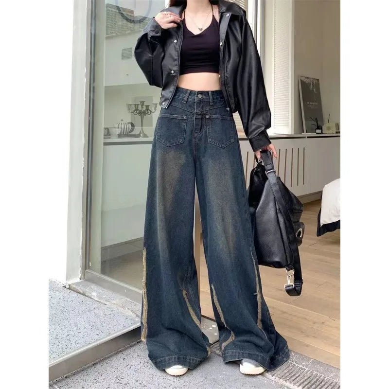 High-Waisted Oversized Wide Leg Jeans