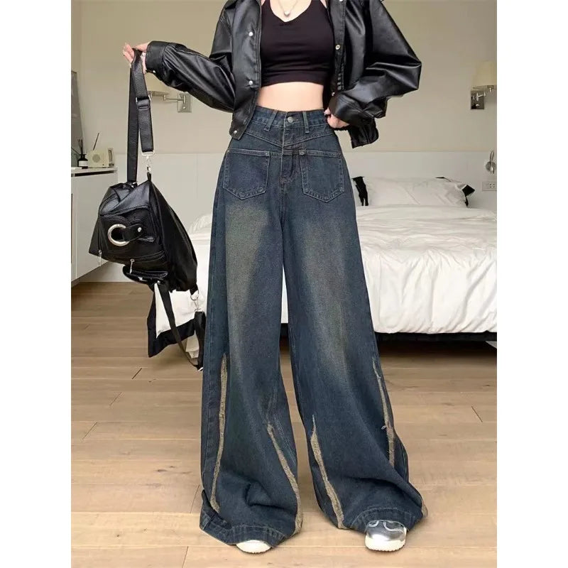 High-Waisted Oversized Wide Leg Jeans