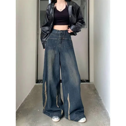 High-Waisted Oversized Wide Leg Jeans