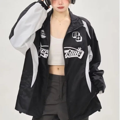 Graphic Windbreaker Jacket