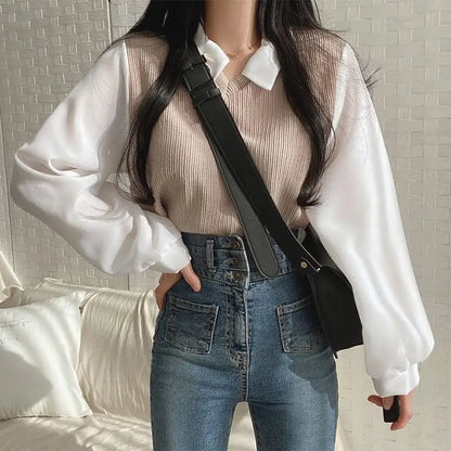 False Two-Piece Blouse