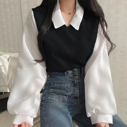 False Two-Piece Blouse