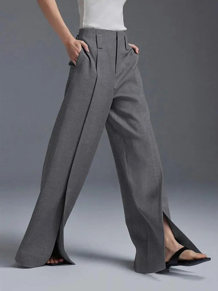 High-Waisted Split Pants