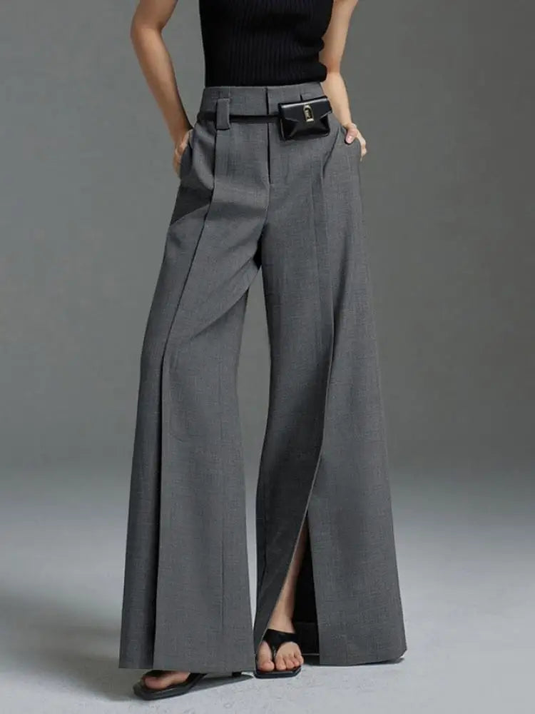 High-Waisted Split Pants