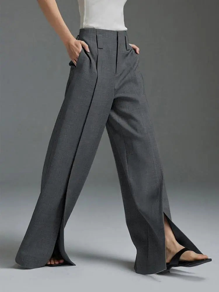 High-Waisted Split Pants