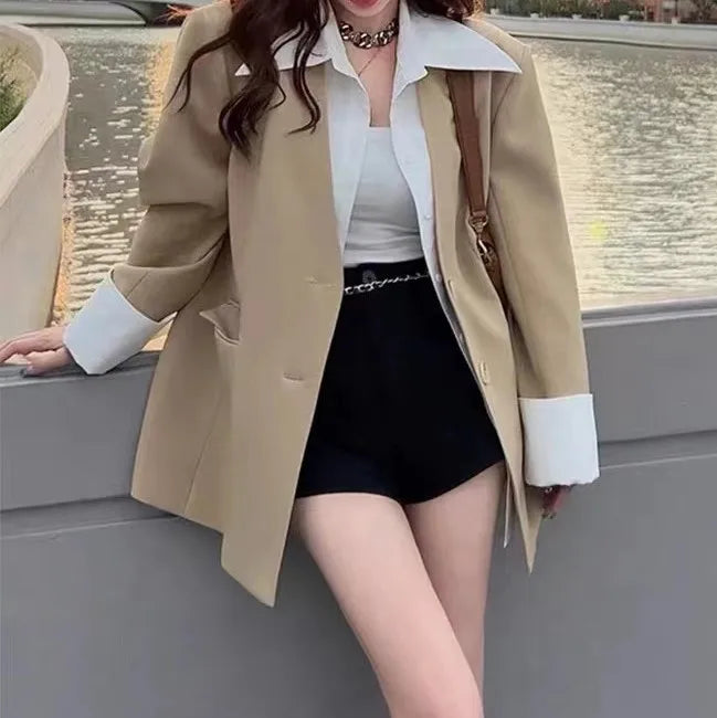 Elegant Style Fake Two Piece Blazer