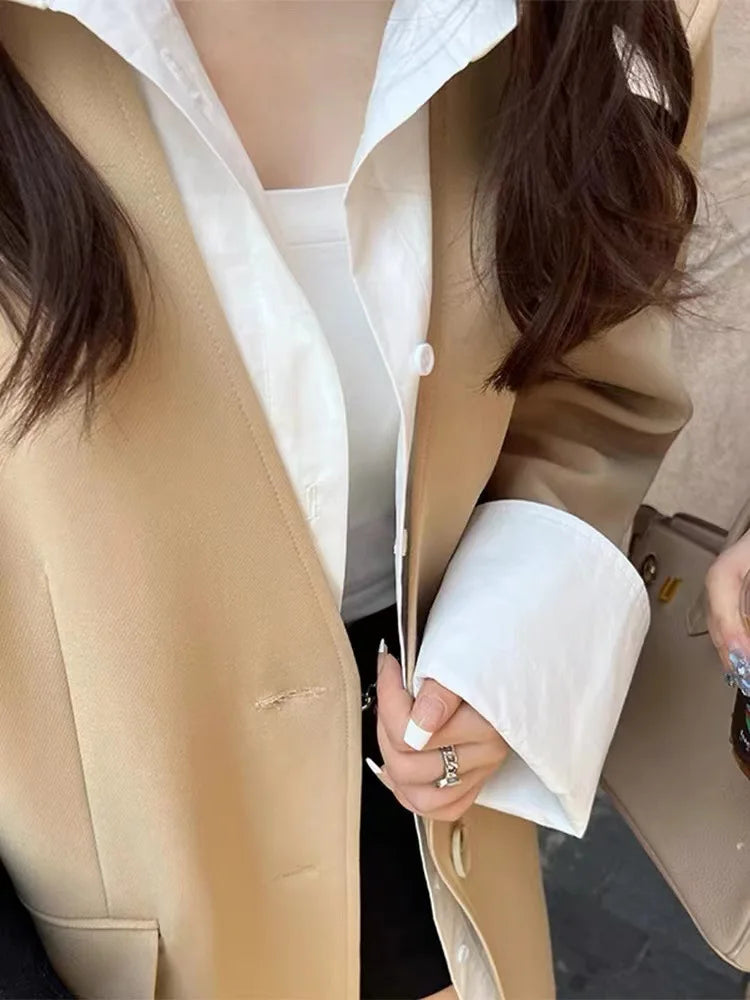 Elegant Style Fake Two Piece Blazer