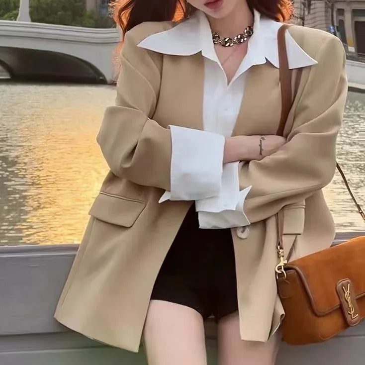 Elegant Style Fake Two Piece Blazer