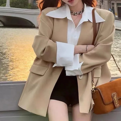 Elegant Style Fake Two Piece Blazer