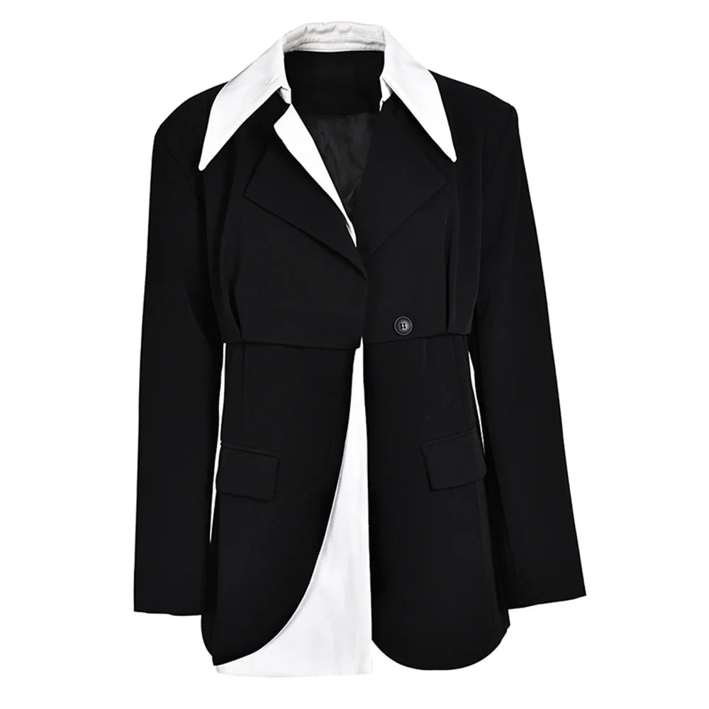 Contrast Color Deconstructed Women's Suits