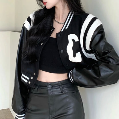 Cropped Leather Jacket