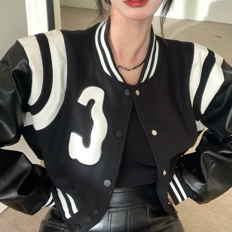 Cropped Leather Jacket