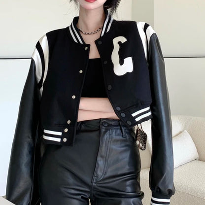 Cropped Leather Jacket