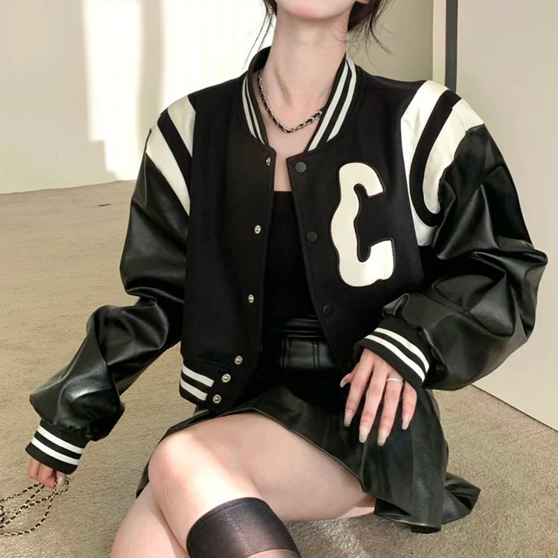 Cropped Leather Jacket