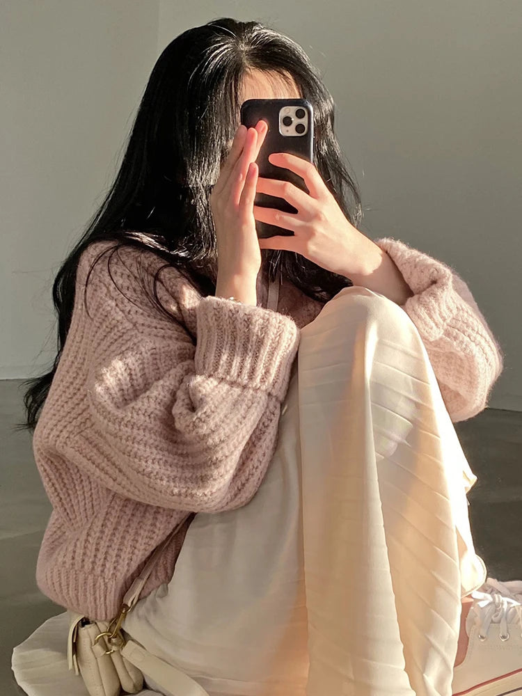 Oversized Knit Sweater Jacket