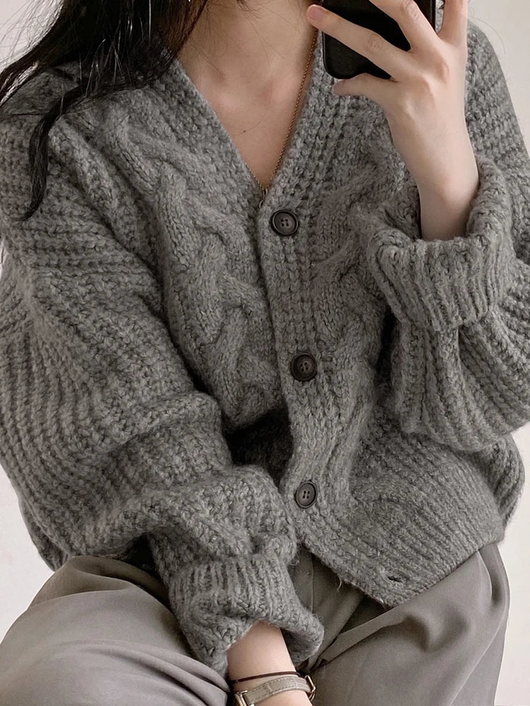 Oversized Knit Sweater Jacket