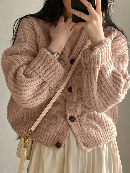 Oversized Knit Sweater Jacket