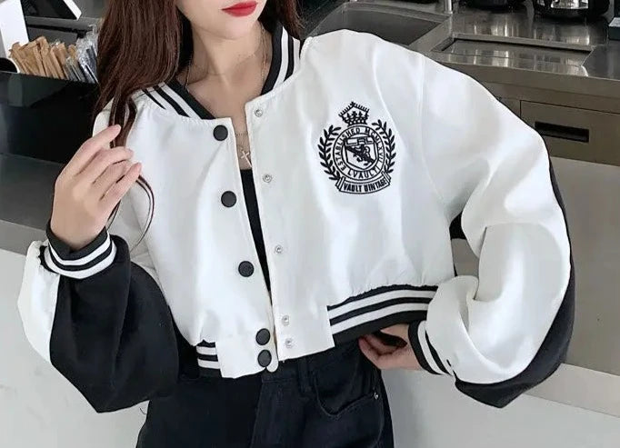 Cropped Varsity Jacket