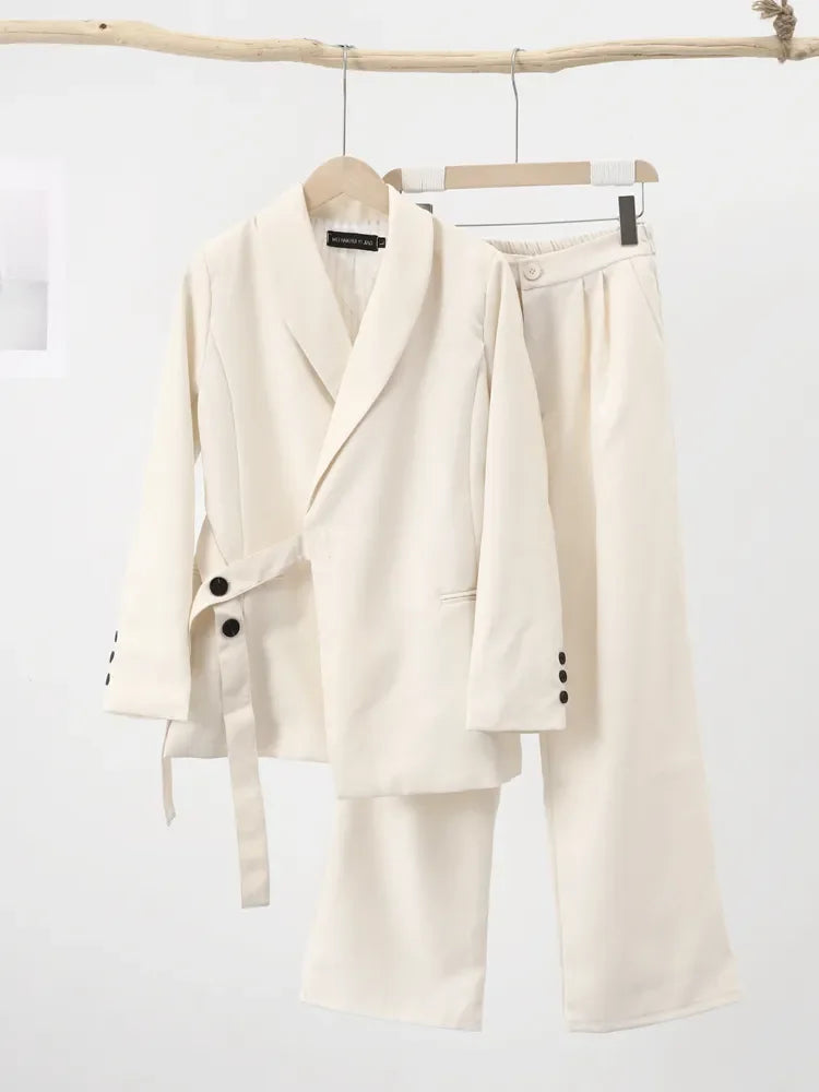 Notched Blazer & Pants Set