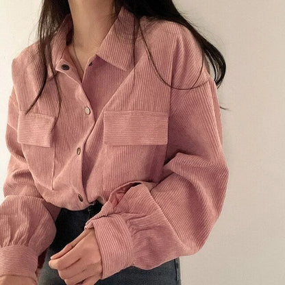 Solid Color Drawstring Cropped Jacket