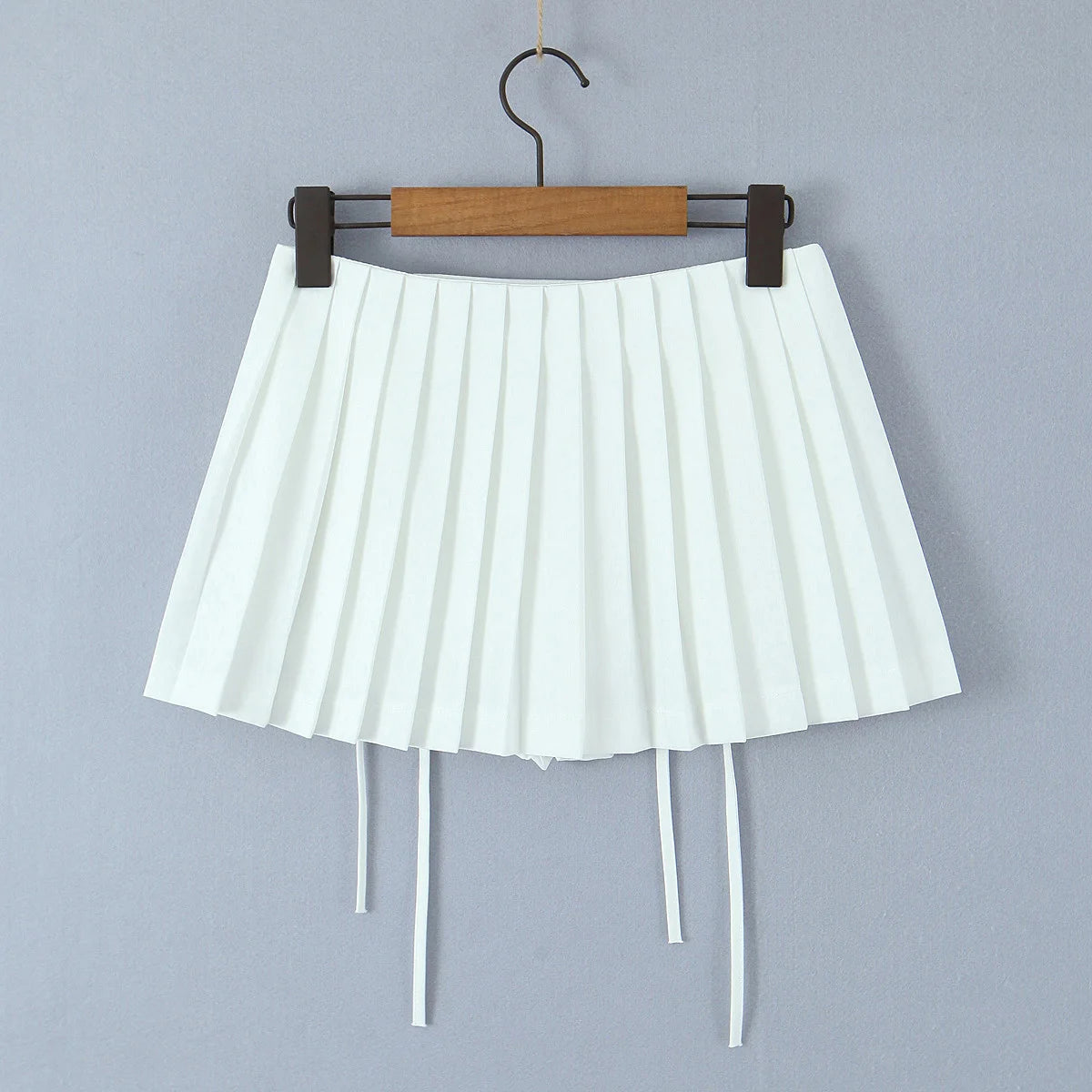 Pleated Bow Mini Skirt