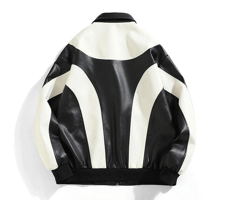 Dual Colour Leather Jacket