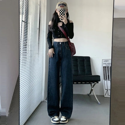 Plain Straight Denim Pants