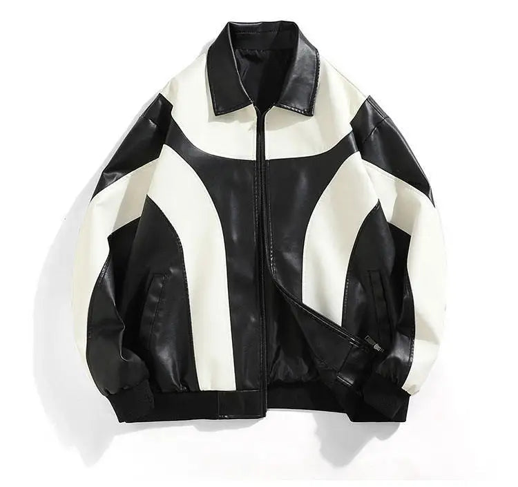 Dual Colour Leather Jacket