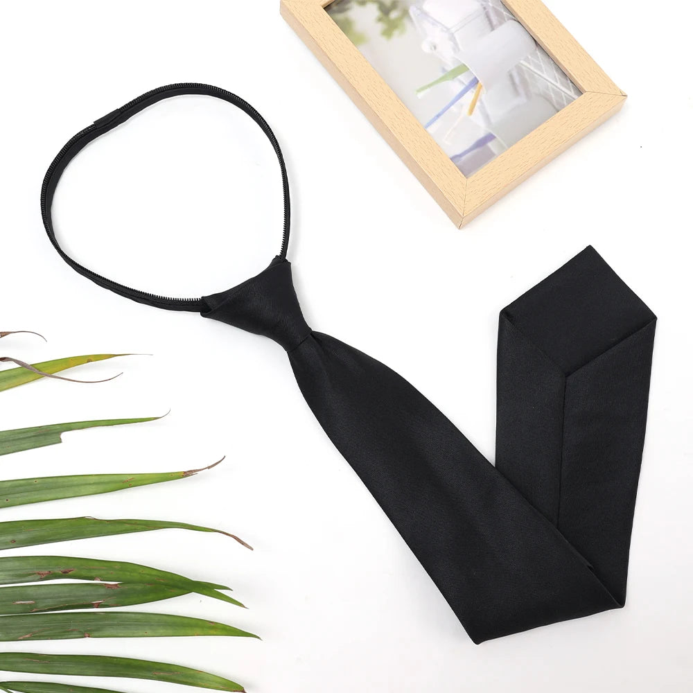 Unisex Simple Black Necktie