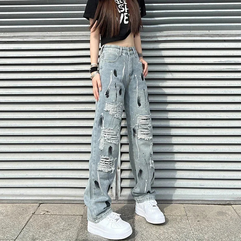 Ink splatter Jeans