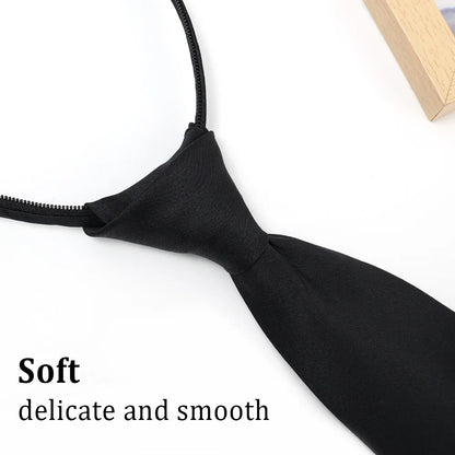 Unisex Simple Black Necktie