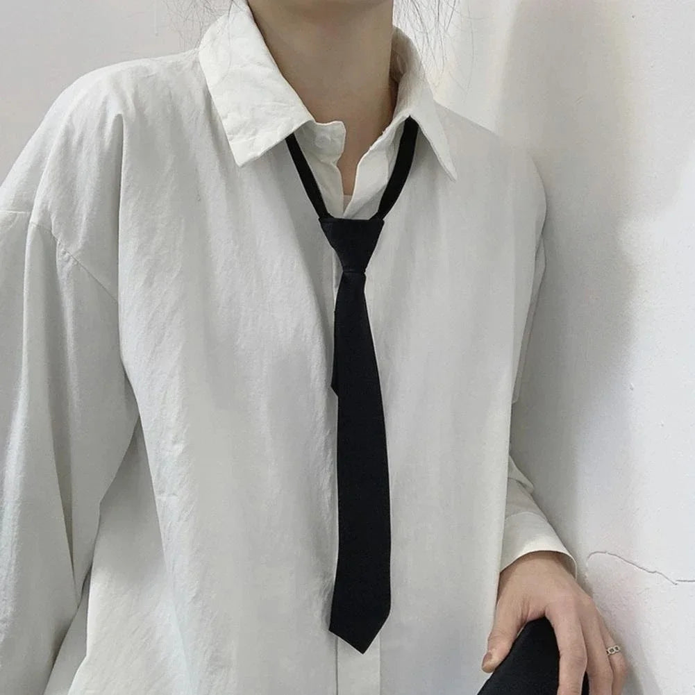 Unisex Simple Black Necktie