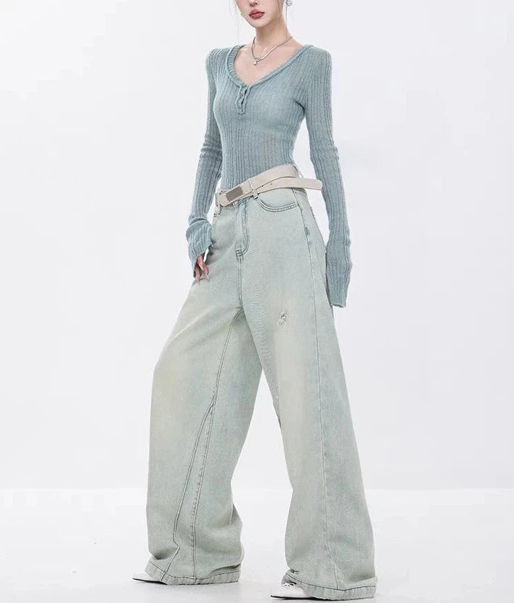 High Waist Wide Legs Jeans