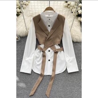 Long Sleeve Top and Vest Set