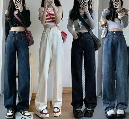 Plain Straight Denim Pants