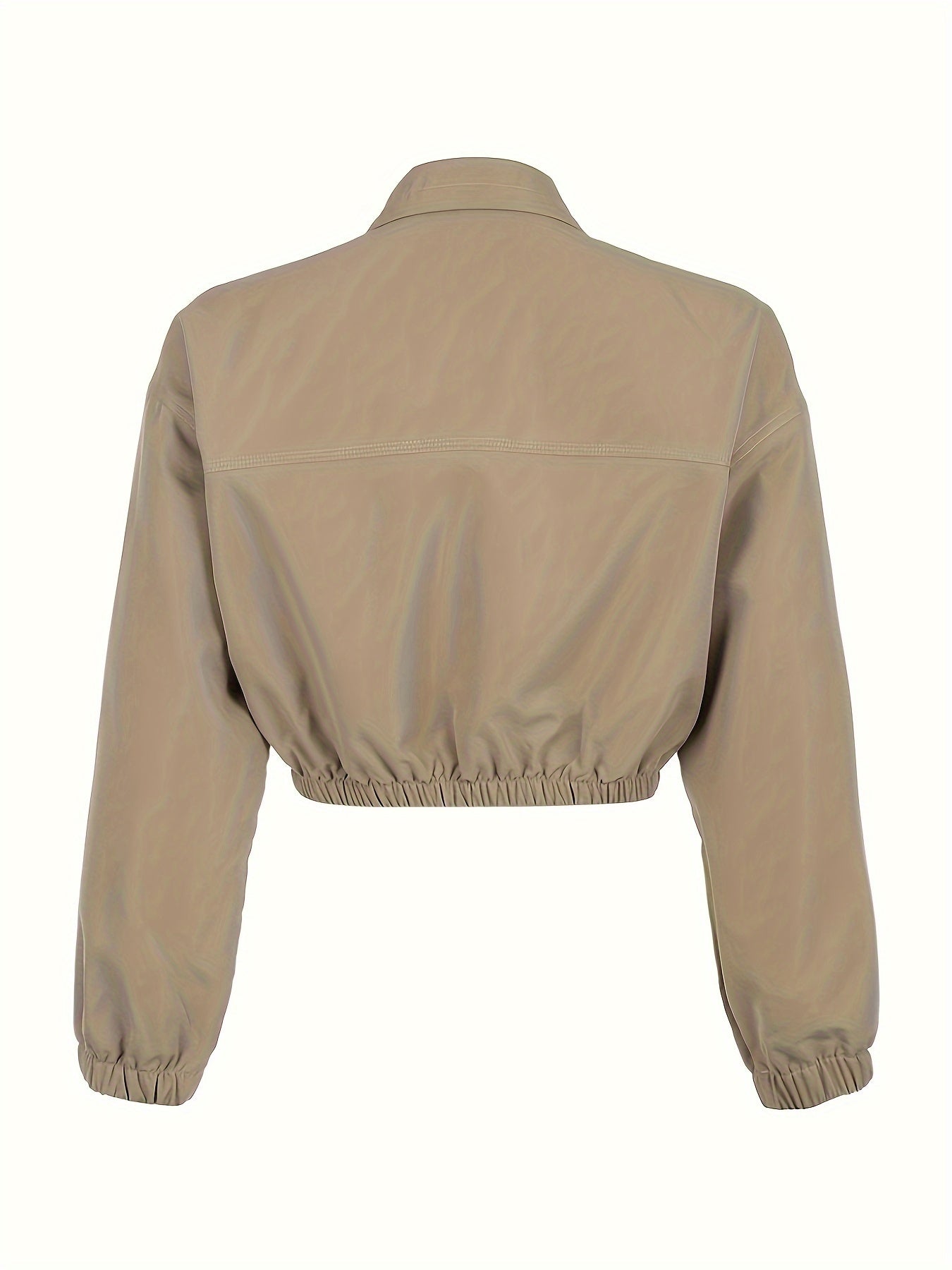 Drawstring Cropped Long Sleeve Jacket